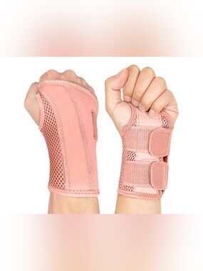 Supportive Wrist Brace Pair - Pink small/medium